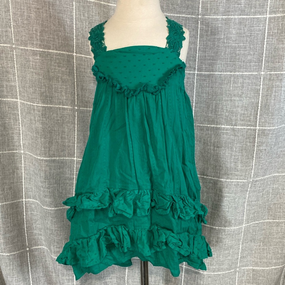 Matilda Jane green dress EUC side 4